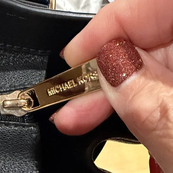 Michael Kors Black and White Patterned Calf Hair Small Satchel. - Picture 8 of 12